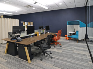 Dayton Sales Workstations blank wall