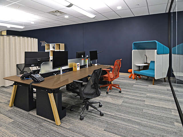 Dayton Sales Workstations blank wall
