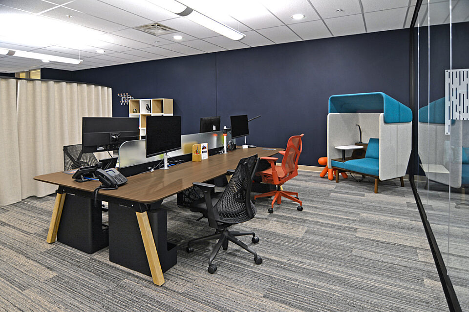 Dayton Sales Workstations blank wall
